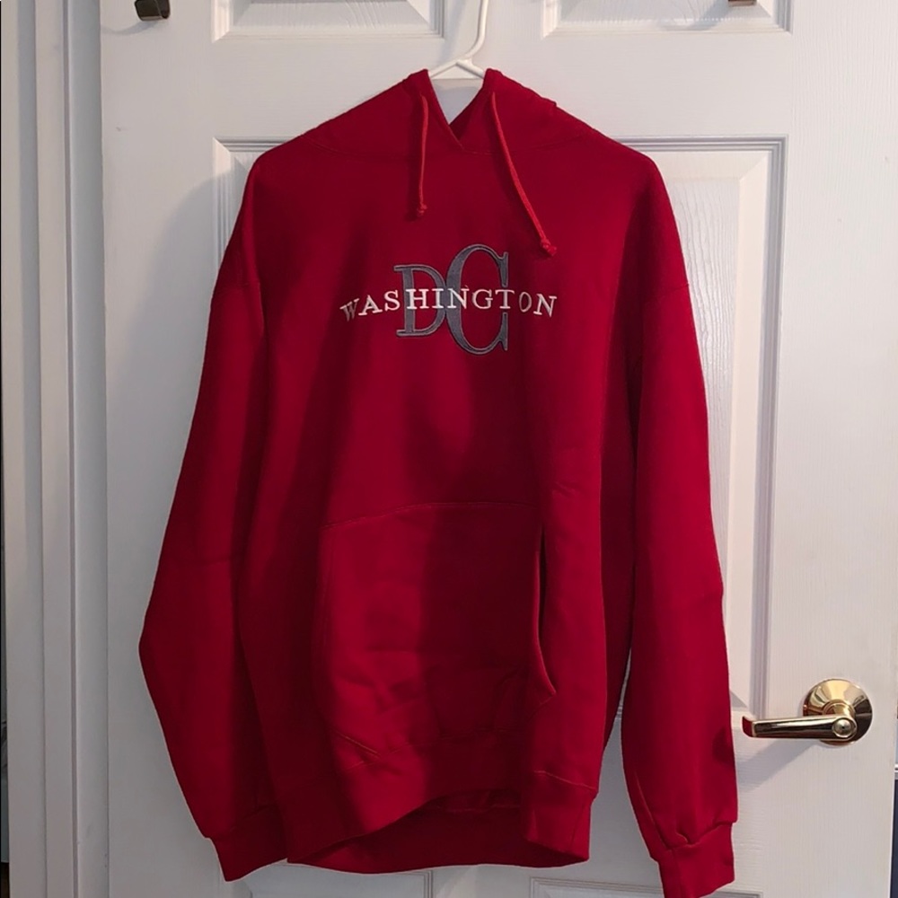 Red Washington DC hoodie